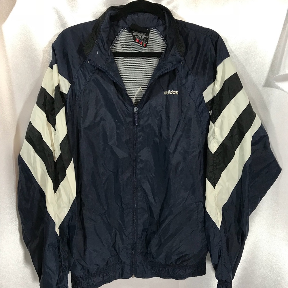 Adidas 80s 3 stripe Trefoil Windbreaker medium